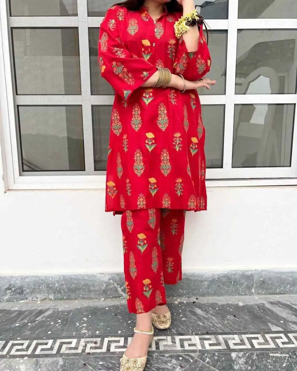 Rangrasiya Stitched Suit - Stylish 2 Pc Set - Sunflare.pk