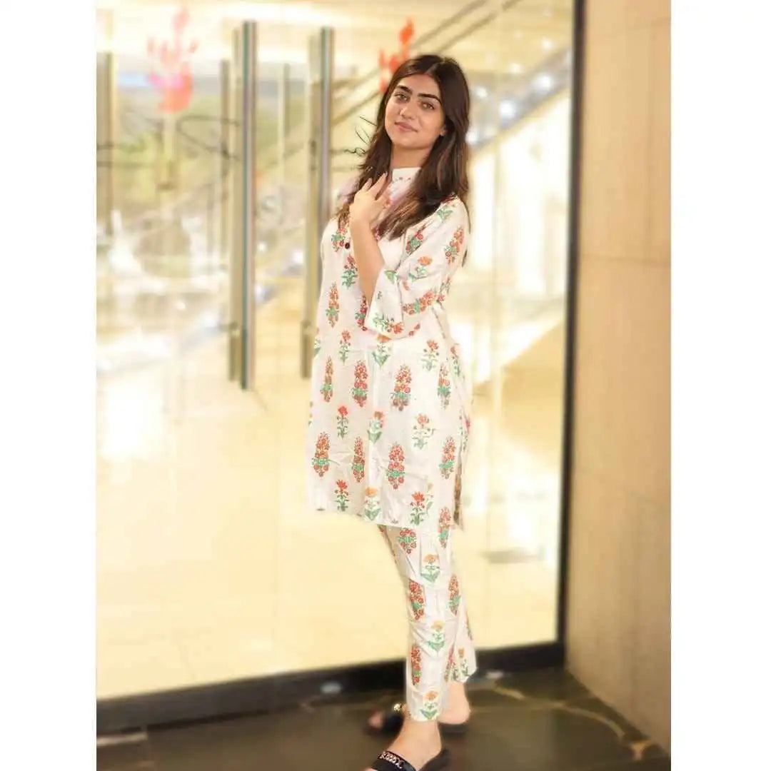 Rangrasiya Stitched Suit - Stylish 2 Pc Set - Sunflare.pk