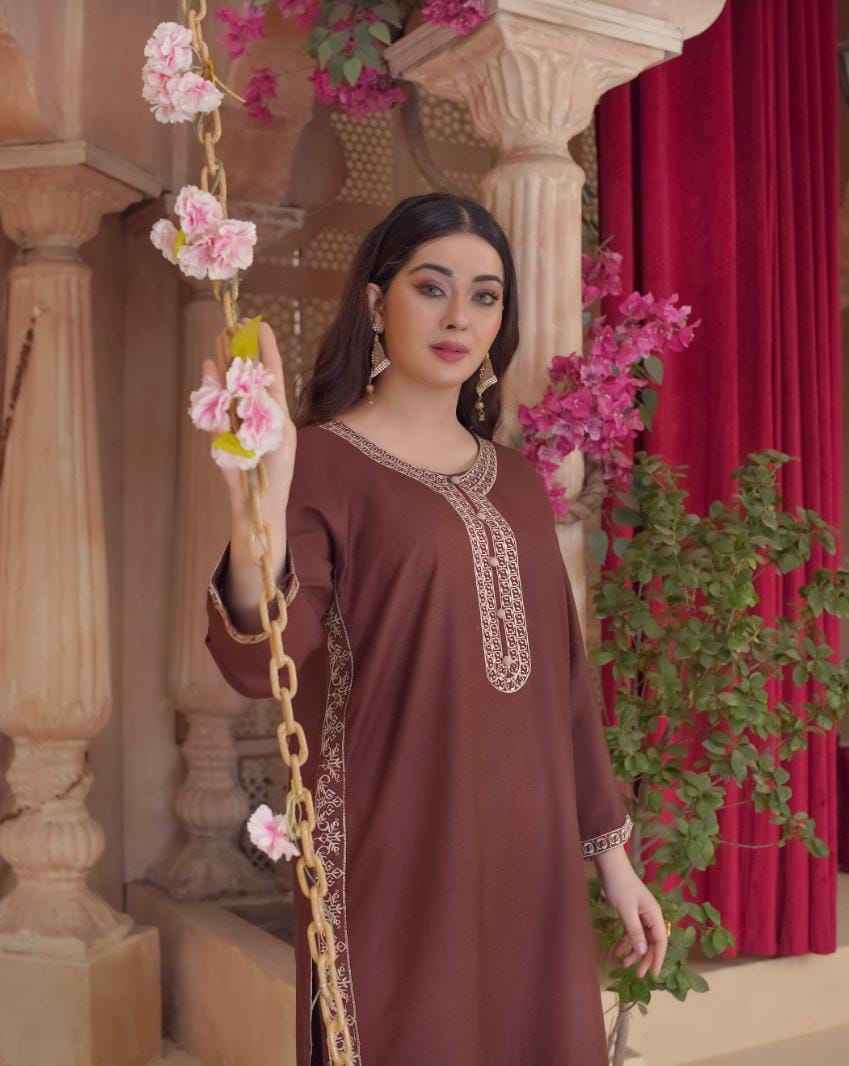 Dhanak Embroidery  - Stitched 2 pc - Sunflare.pk