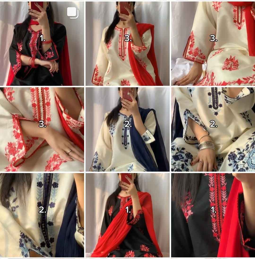 Multi Khadi Net - Stitched 2 pc - Sunflare.pk