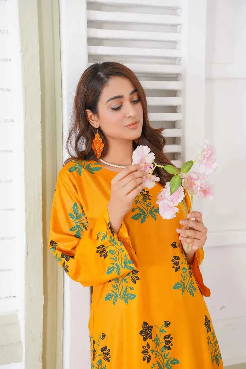 Floral Shirt with Sharara - Stitched 2 pc - Sunflare.pk