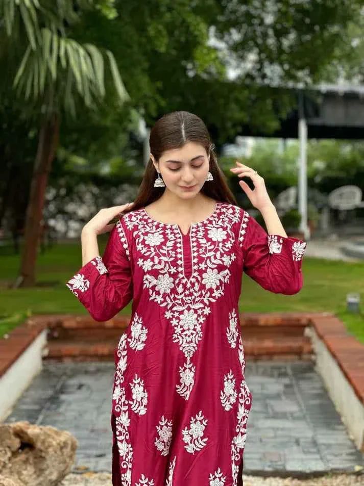 Indian Chicken Kari 2 pc set - Authentic Stitched Design - Sunflare.pk