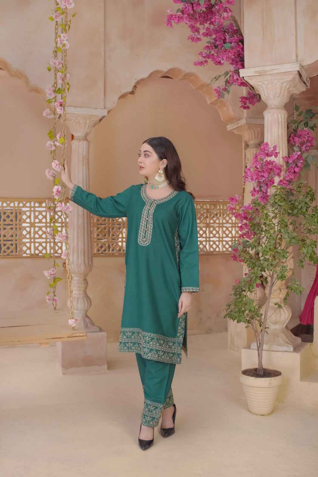 Dhanak Embroidery  - Stitched 2 pc - Sunflare.pk