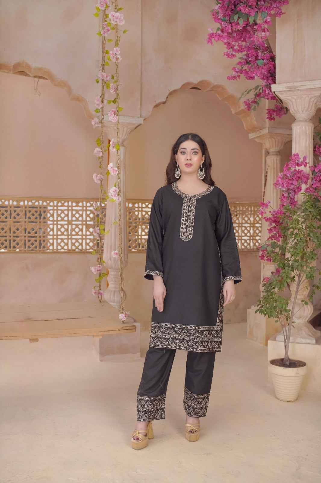 Dhanak Embroidery  - Stitched 2 pc - Sunflare.pk