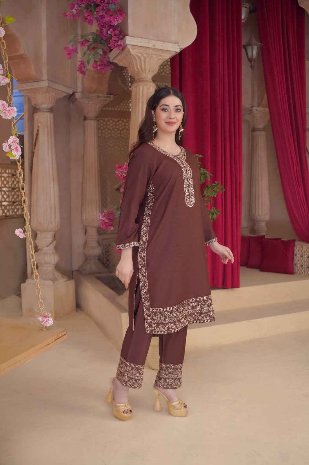 Dhanak Embroidery  - Stitched 2 pc - Sunflare.pk
