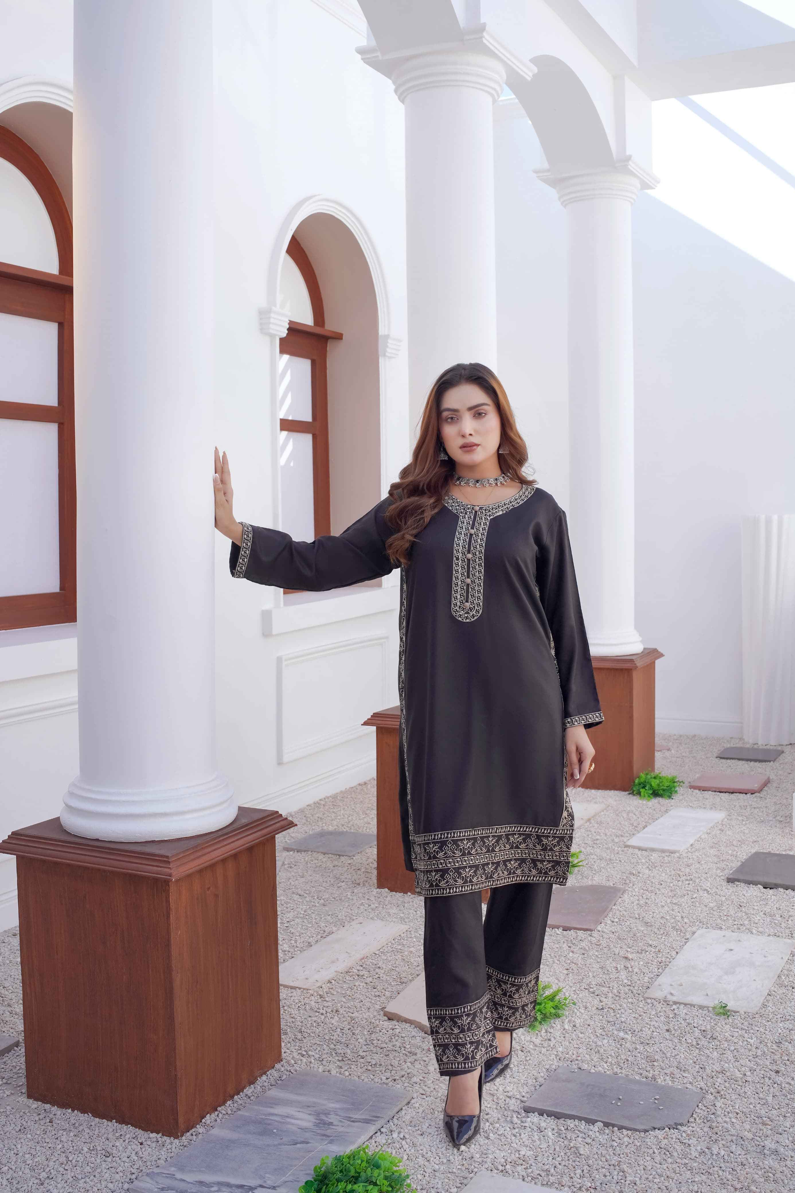 Dhanak Embroidery  - Stitched 2 pc - Sunflare.pk