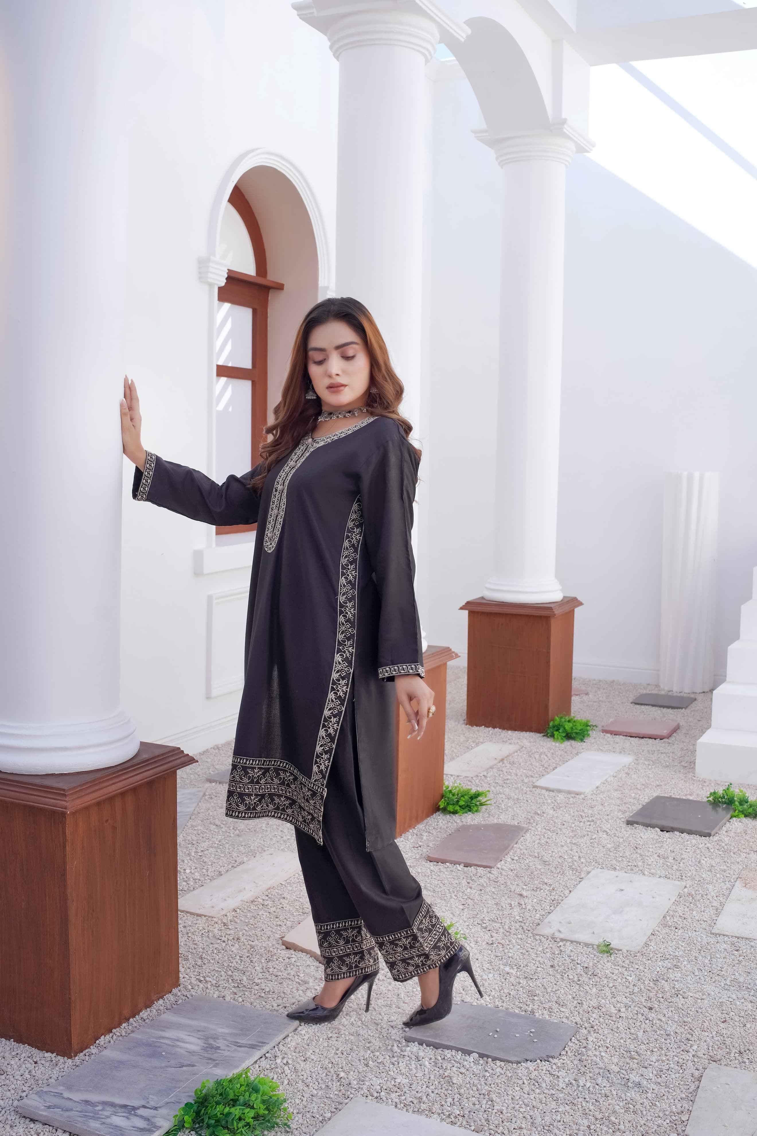 Dhanak Embroidery  - Stitched 2 pc - Sunflare.pk