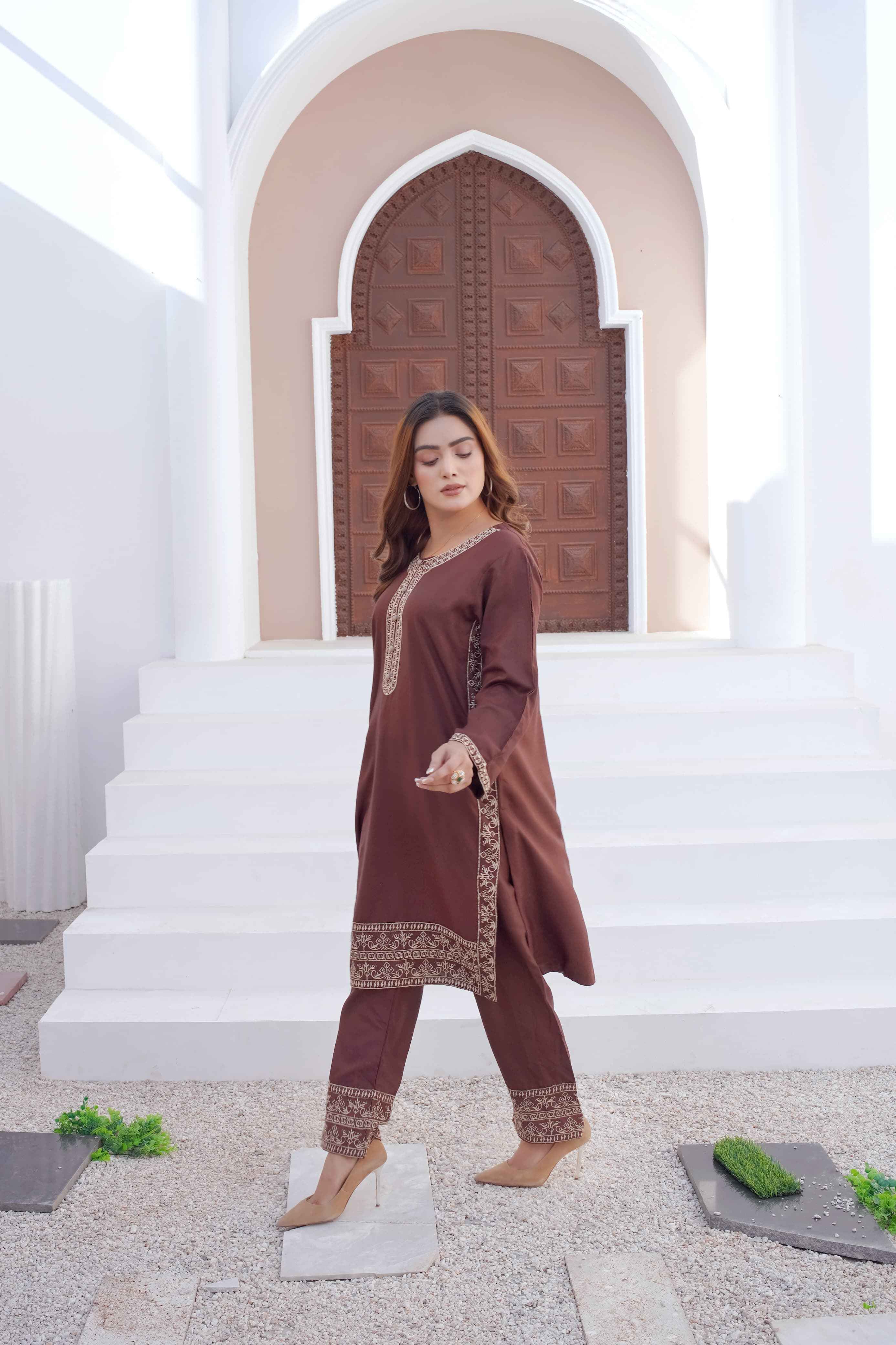 Dhanak Embroidery  - Stitched 2 pc - Sunflare.pk