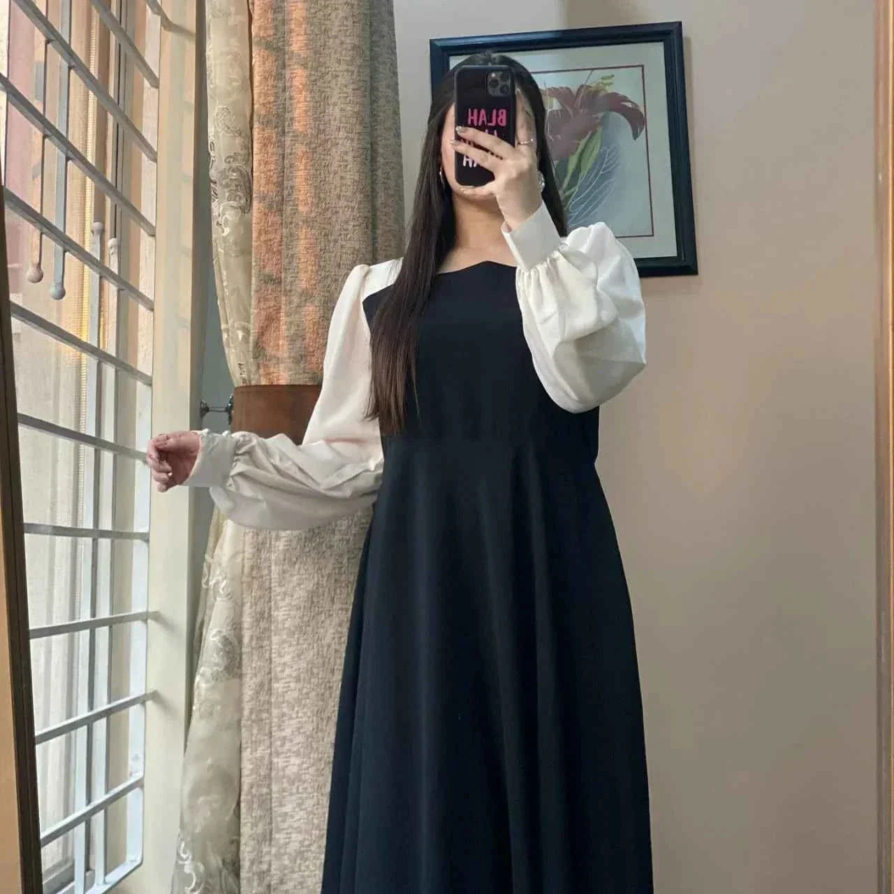Korean Aesthetic Maxi Dress - Sunflare.pk