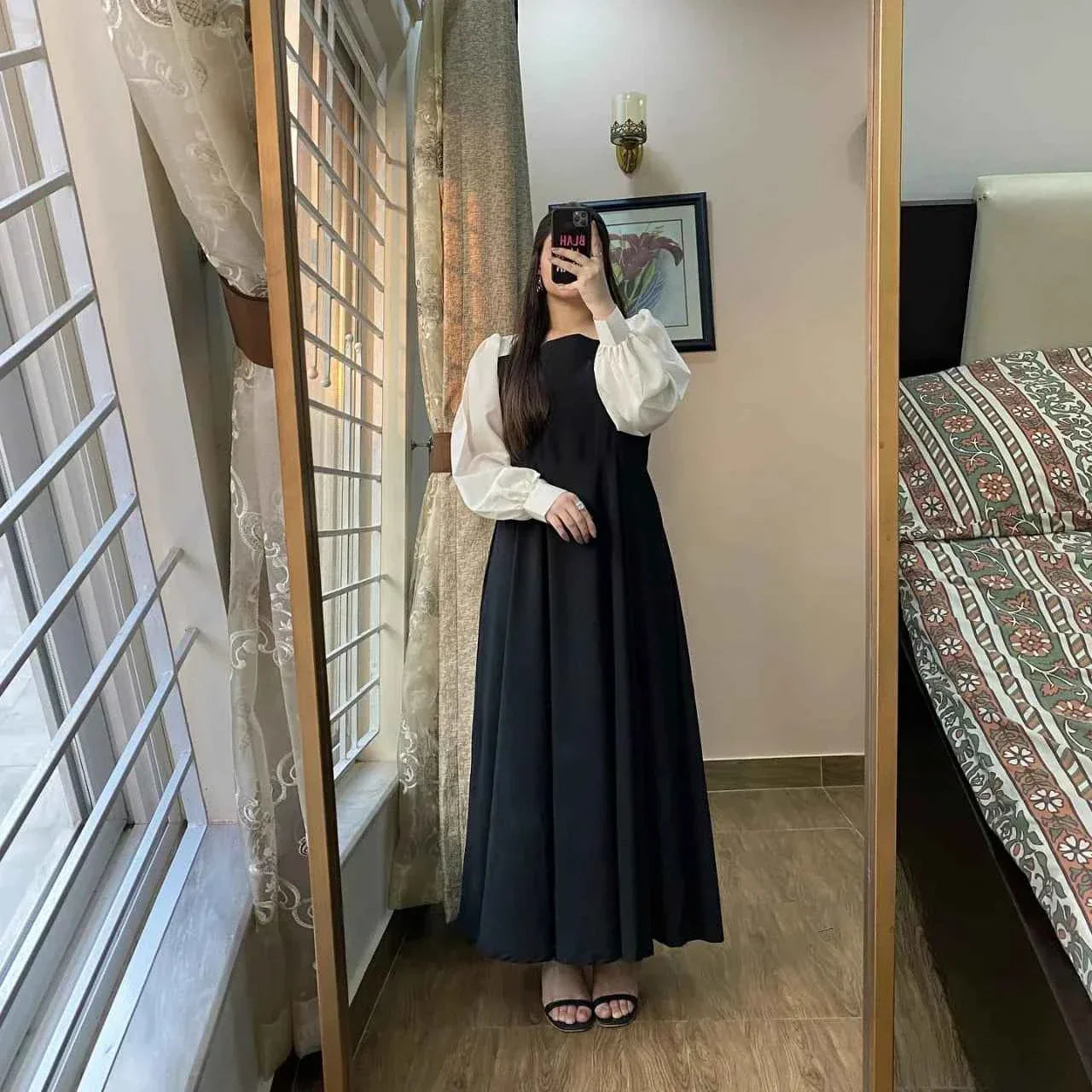 Korean Aesthetic Maxi Dress - Sunflare.pk