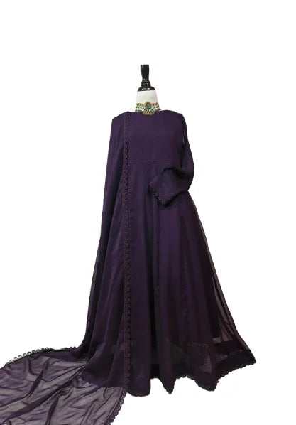 Mahrosh – Chiffon Formal Maxi Dress with Dupatta - Sunflare.pk
