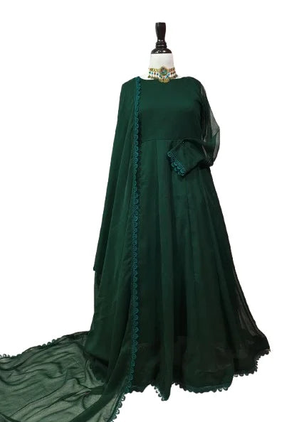 Mahrosh – Chiffon Formal Maxi Dress with Dupatta - Sunflare.pk