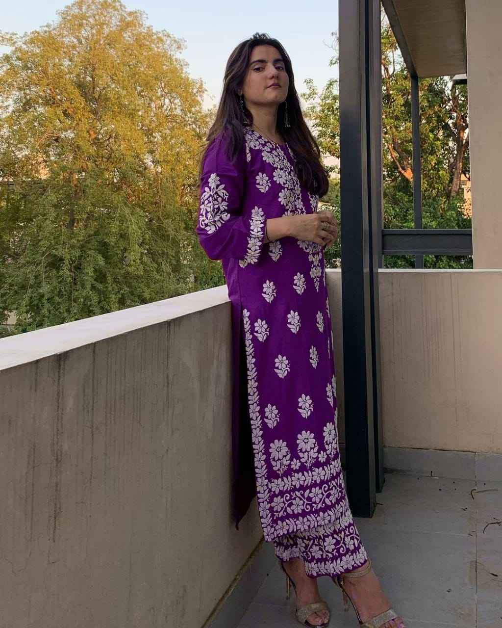 Indian Chicken Kari 2 pc set - Authentic Stitched Design - Sunflare.pk
