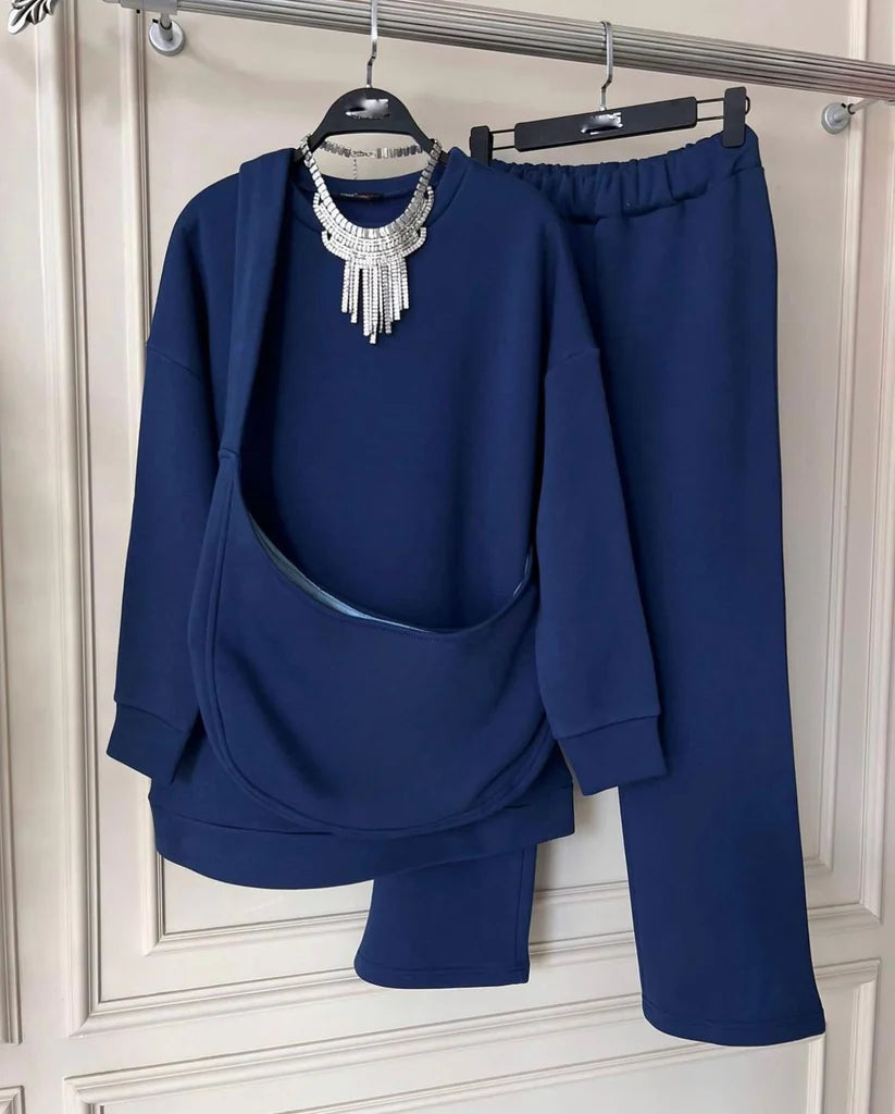Fleece Track Suit – 3-Piece Set with Shirt, Trouser & Bag