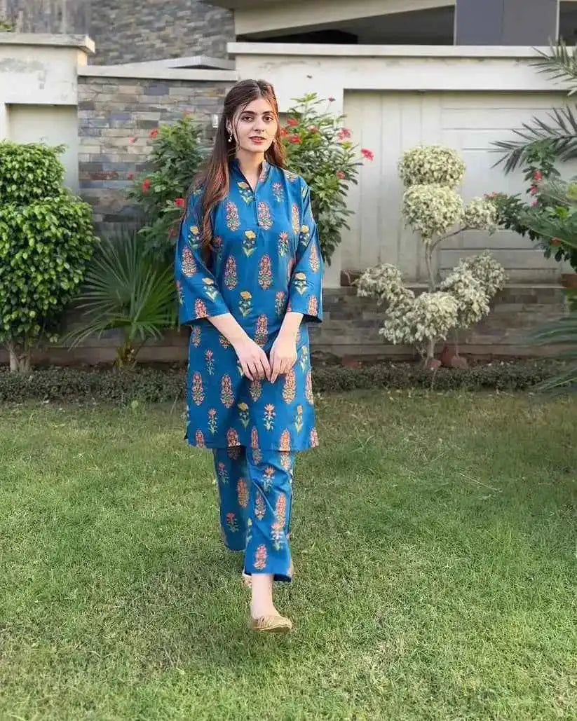 Rangrasiya Stitched Suit - Stylish 2 Pc Set - Sunflare.pk
