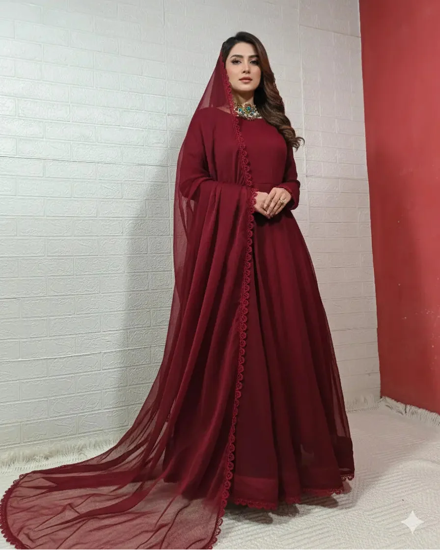 Pakistani formal maxi dress - wedding guest outfit from Sunflare.pk