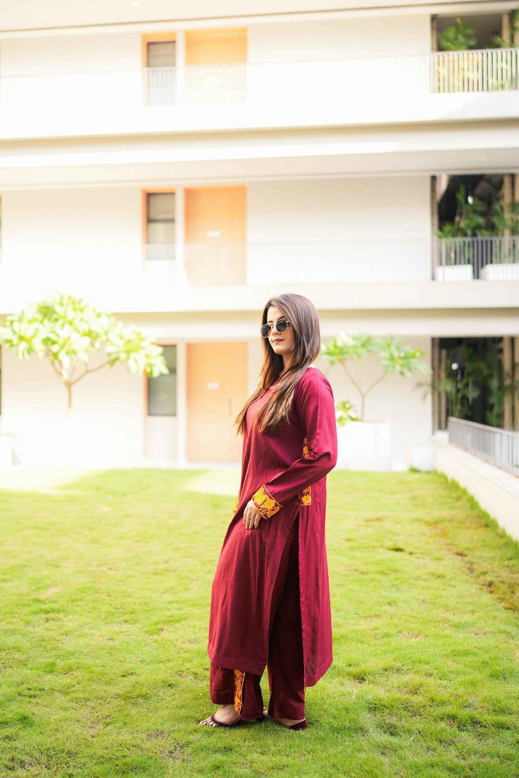 Henzel Golden Embroidery - Stitched 2 pc - Sunflare.pk