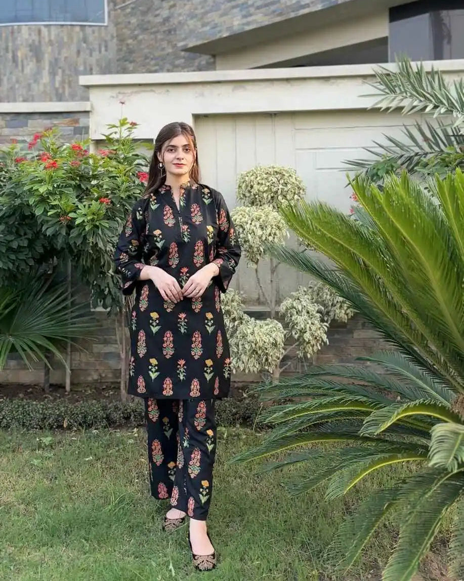 Rangrasiya Stitched Suit - Stylish 2 Pc Set - Sunflare.pk
