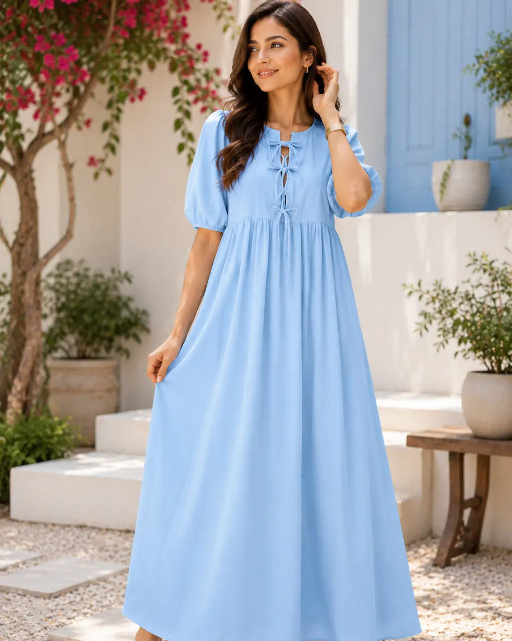 Timeless Cotton Frock - view 5 | Sunflare.pk