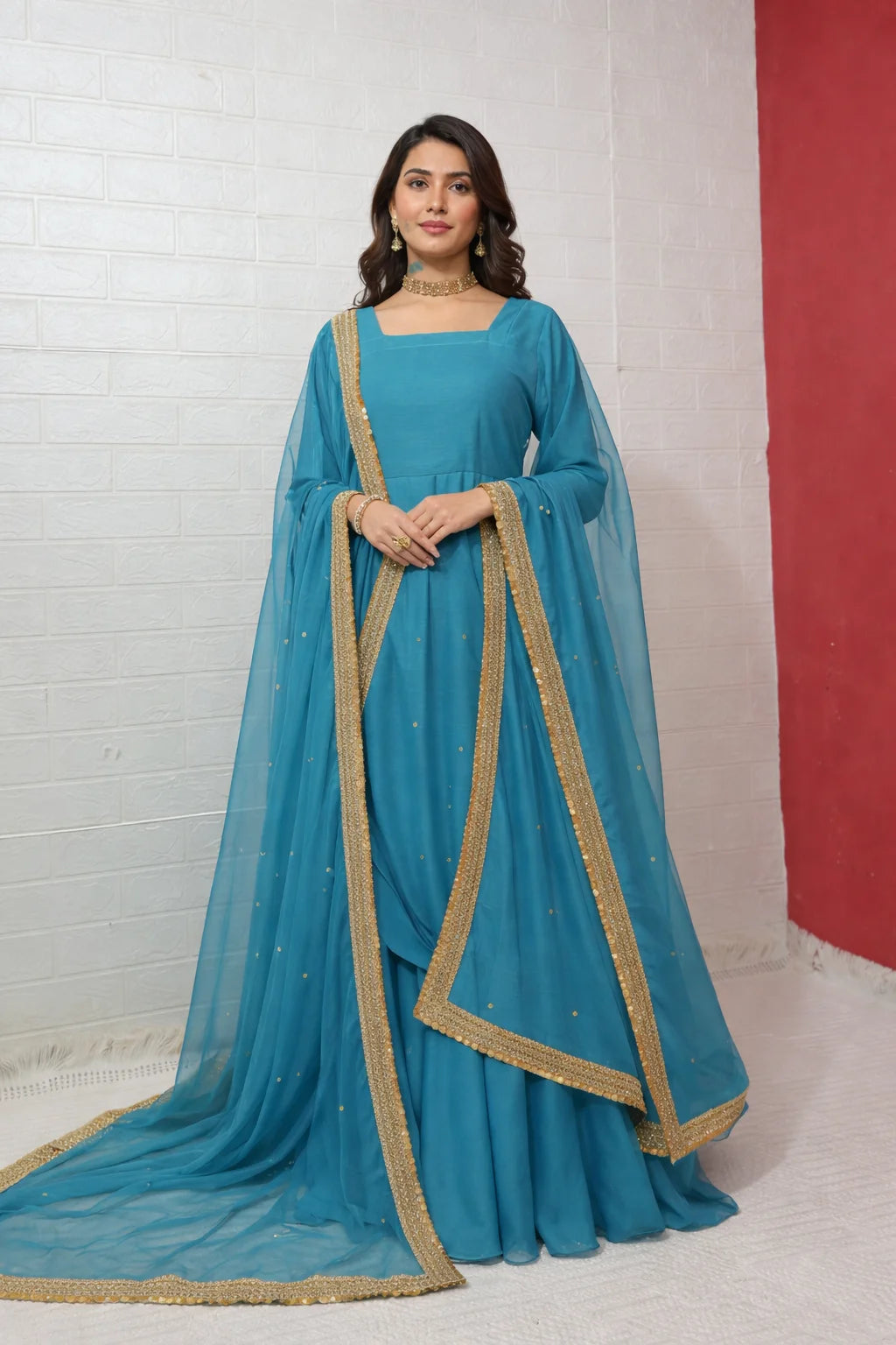 Crinkle Chiffon Anarkali Maxi – 2PC Ready to Wear