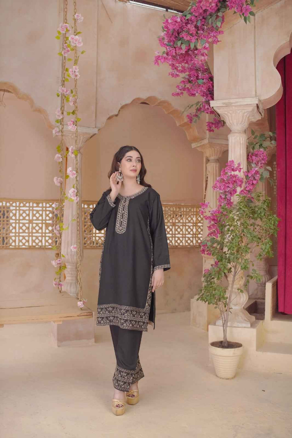 Dhanak Embroidery  - Stitched 2 pc - Sunflare.pk