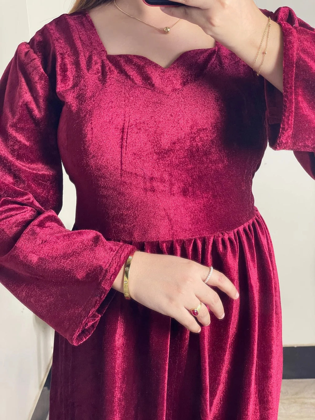 Velvet Frock with Belt