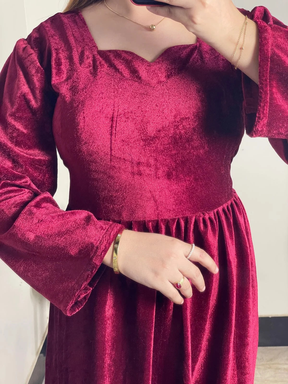 Velvet Frock with Belt