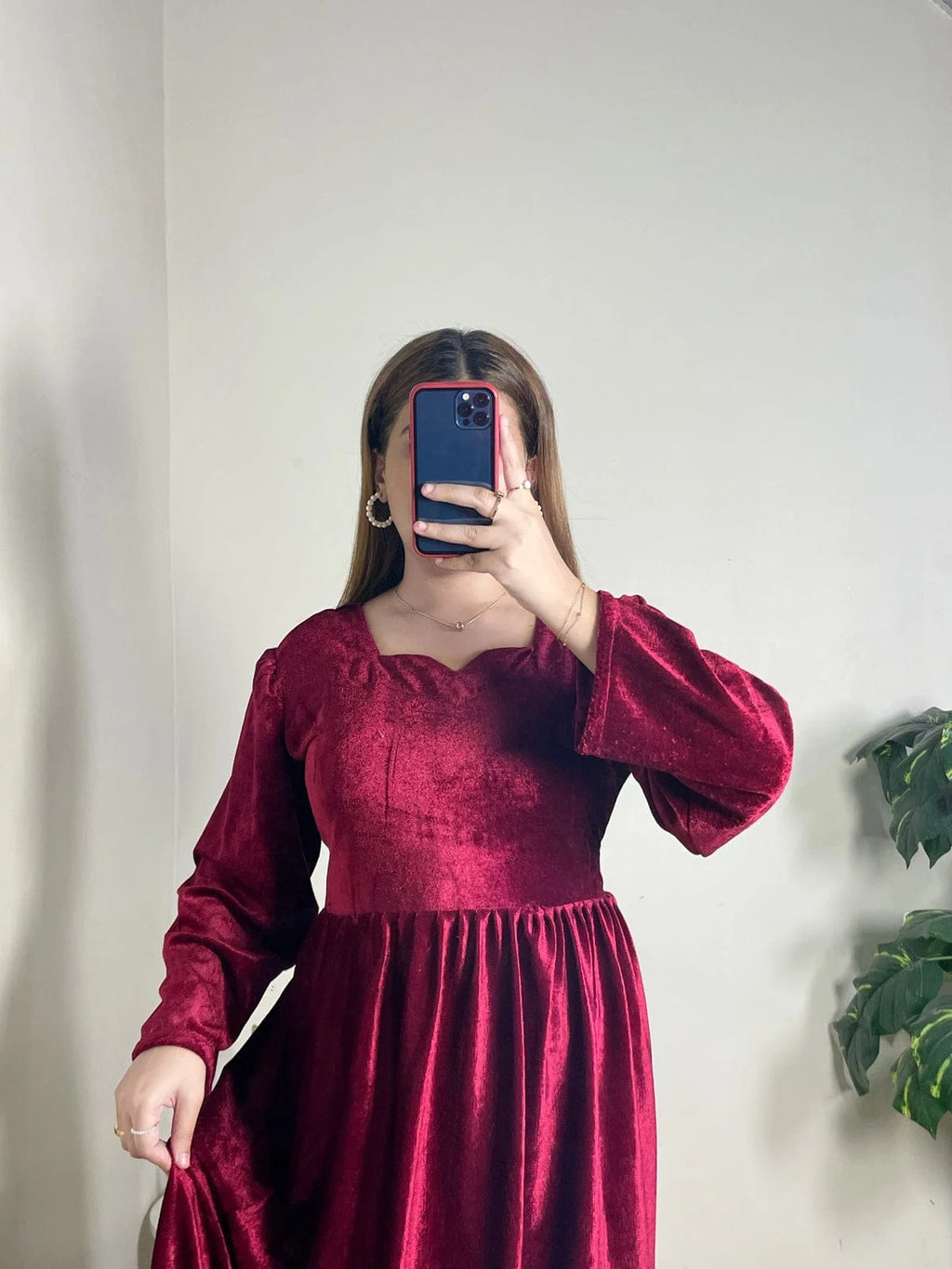 Velvet Frock with Belt