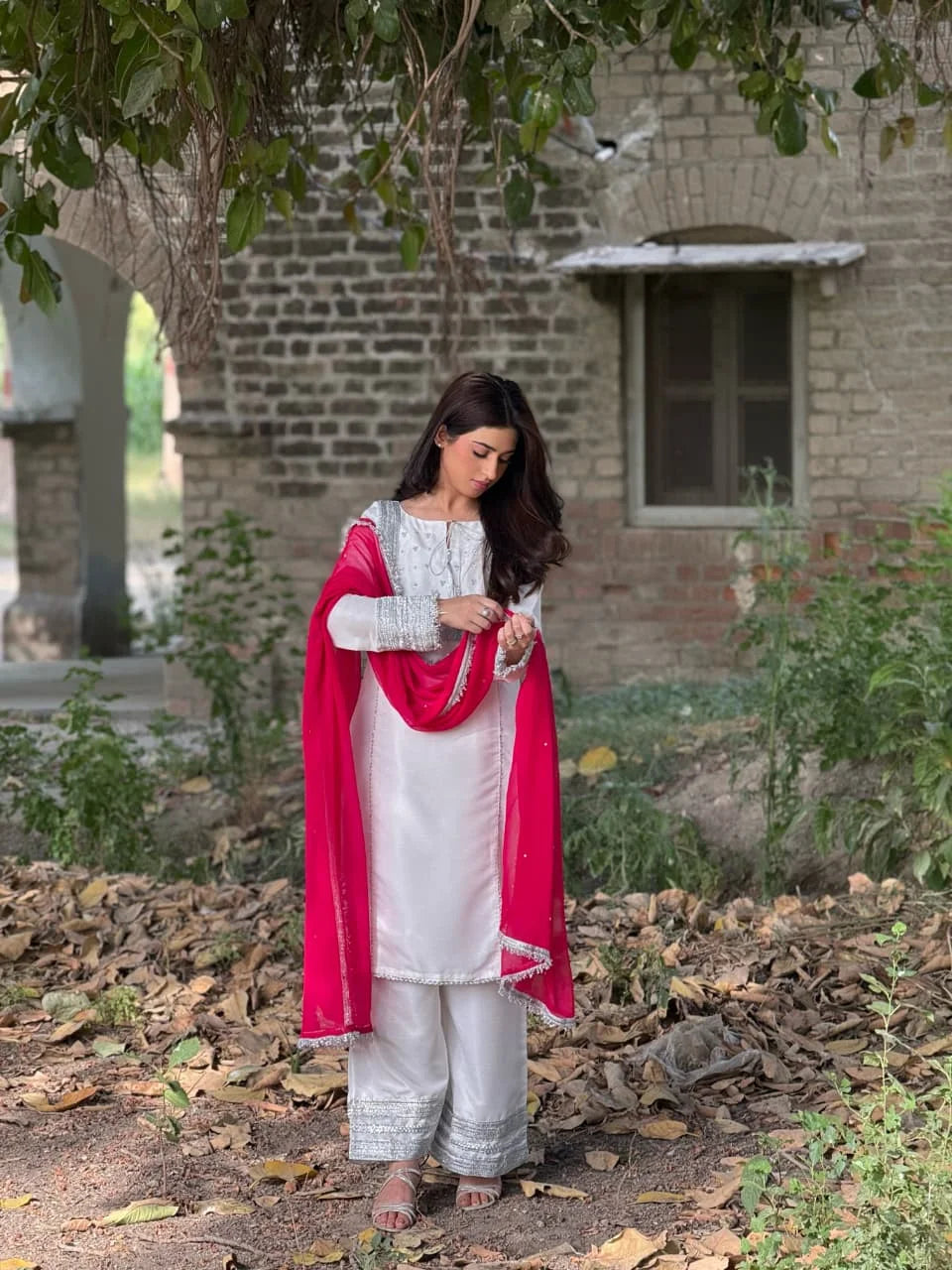 Moonlight Dress with Crinkle Chiffon Dupatta - 3pc