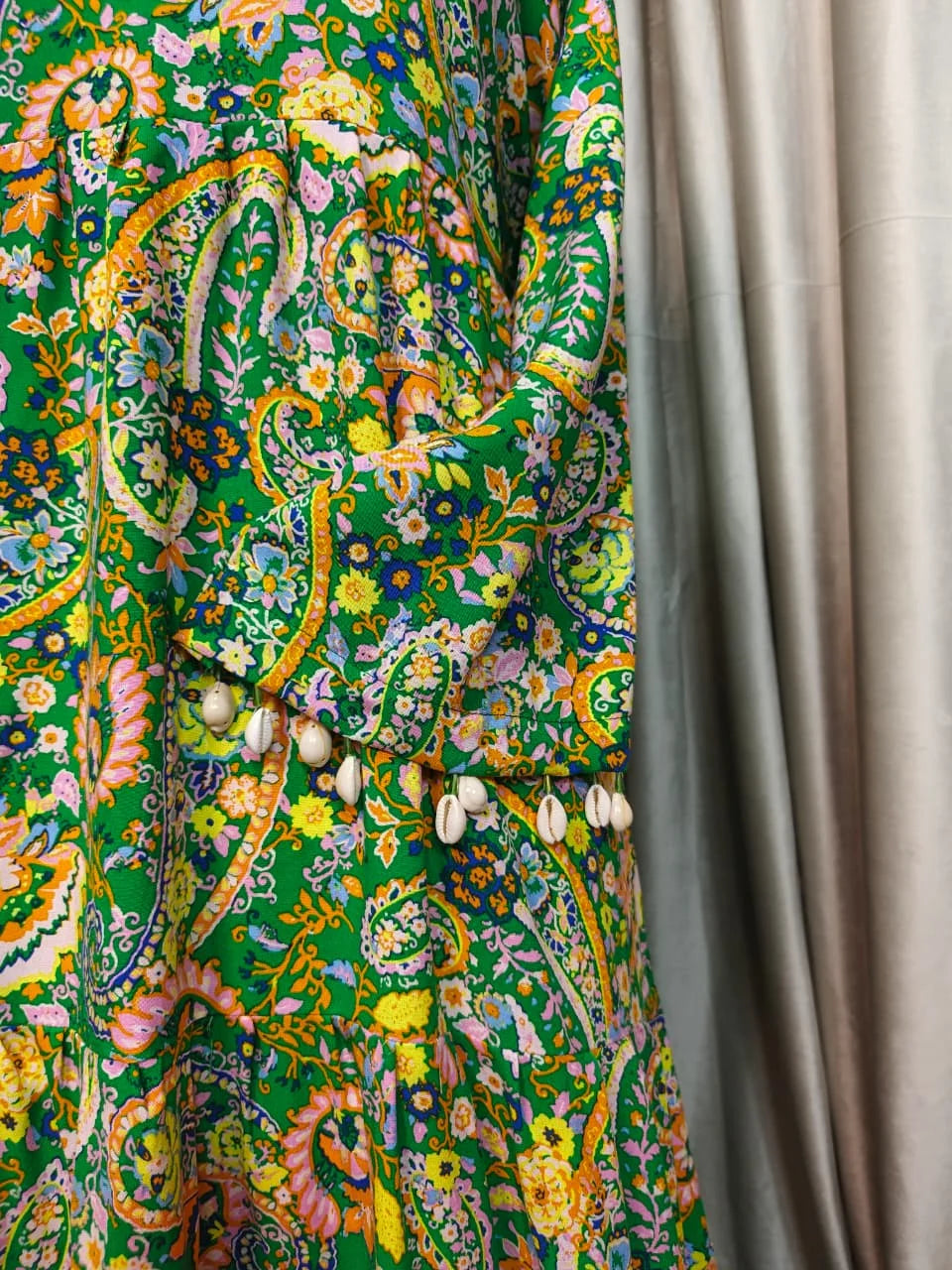 Bloom Haven Linen Maxi - Stitched 1pc