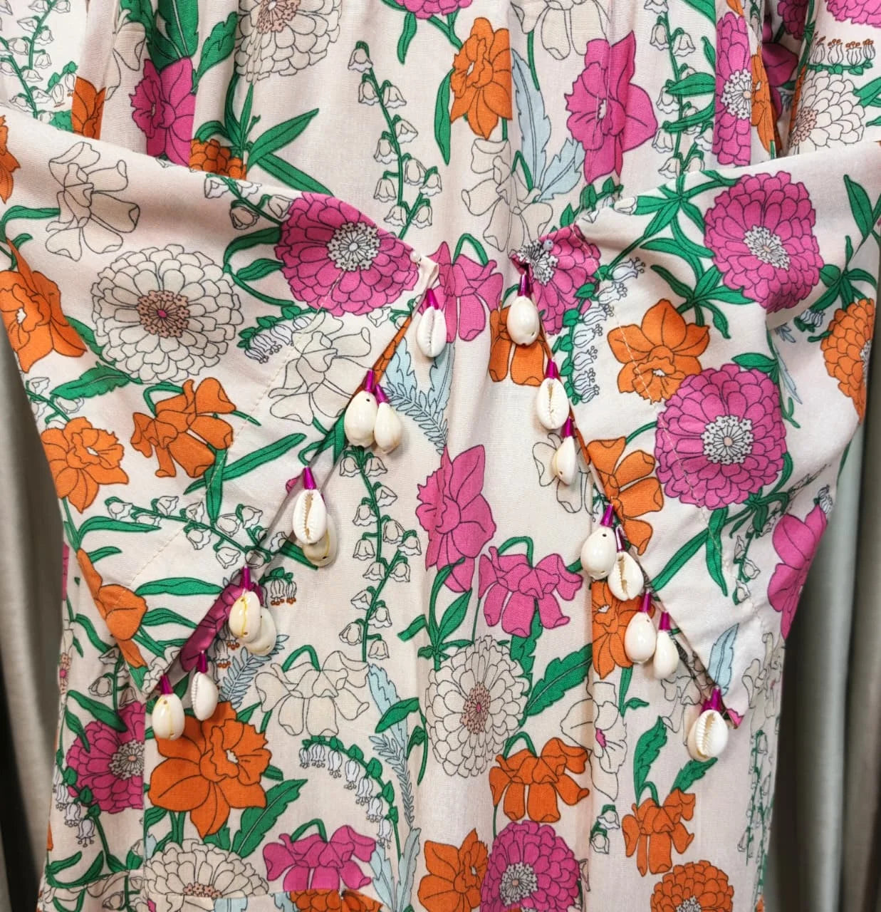 Bloom Haven Linen Maxi - Stitched 1pc