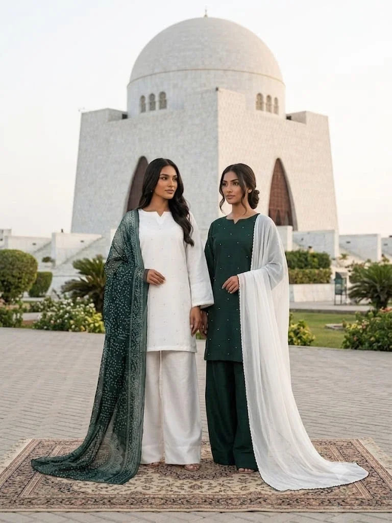 Noor-e-Watan Stitched 3-Piece Farshi Suit