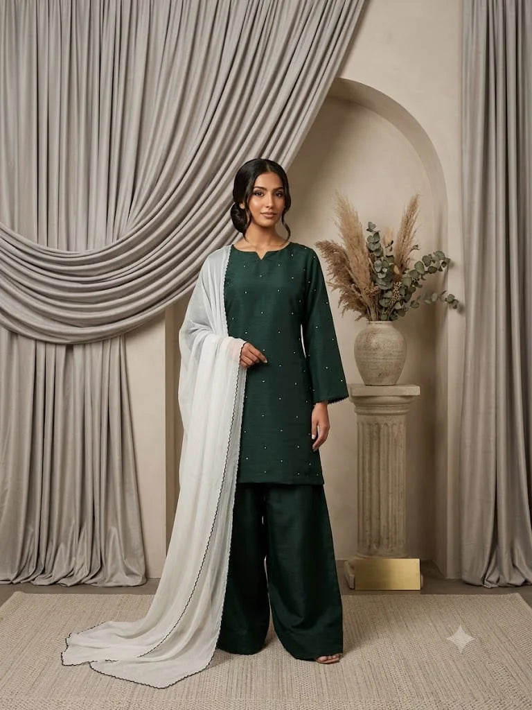 Noor-e-Watan Stitched 3-Piece Farshi Suit
