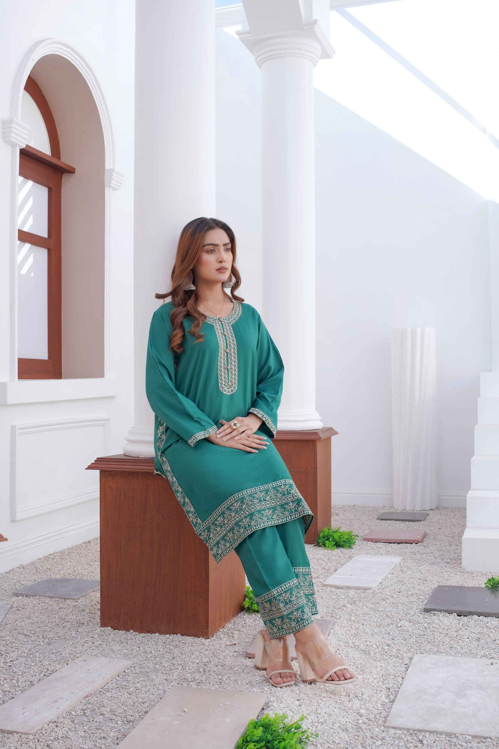 Dhanak Embroidery  - Stitched 2 pc - Sunflare.pk