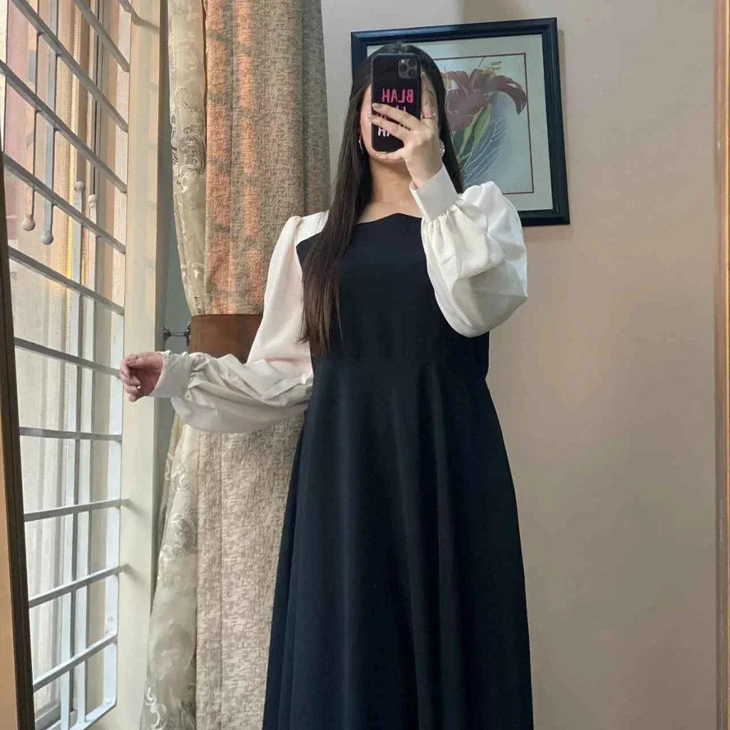 Korean Aesthetic Maxi Dress - Sunflare.pk