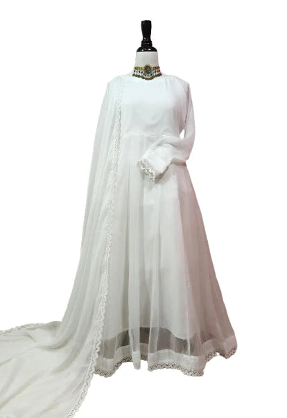 Mahrosh – Chiffon Formal Maxi Dress with Dupatta - Sunflare.pk