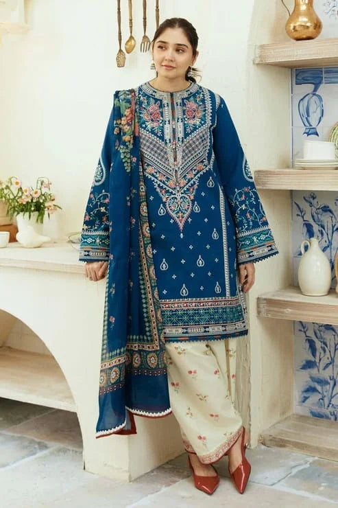 Dure Fishan Embroidery - Stitched 3pc