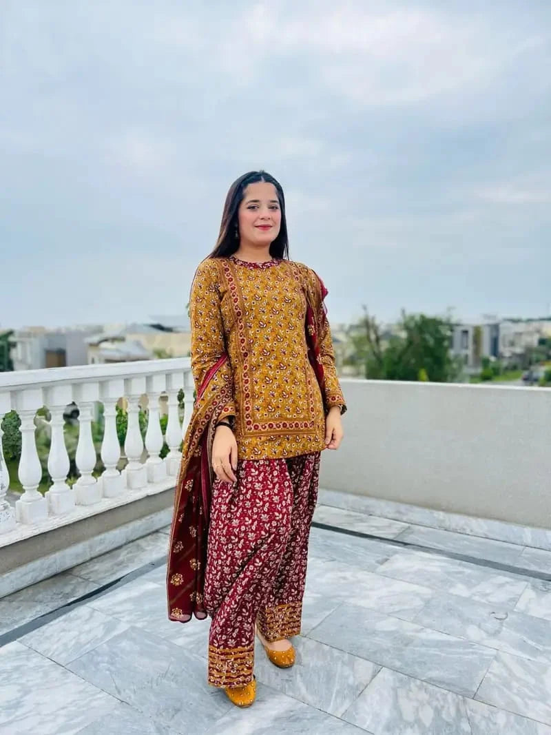 Gulnaar Farshi Shalwar - Stitched 3pc