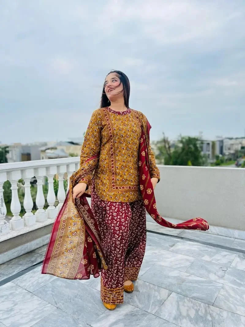 Gulnaar Farshi Shalwar - Stitched 3pc