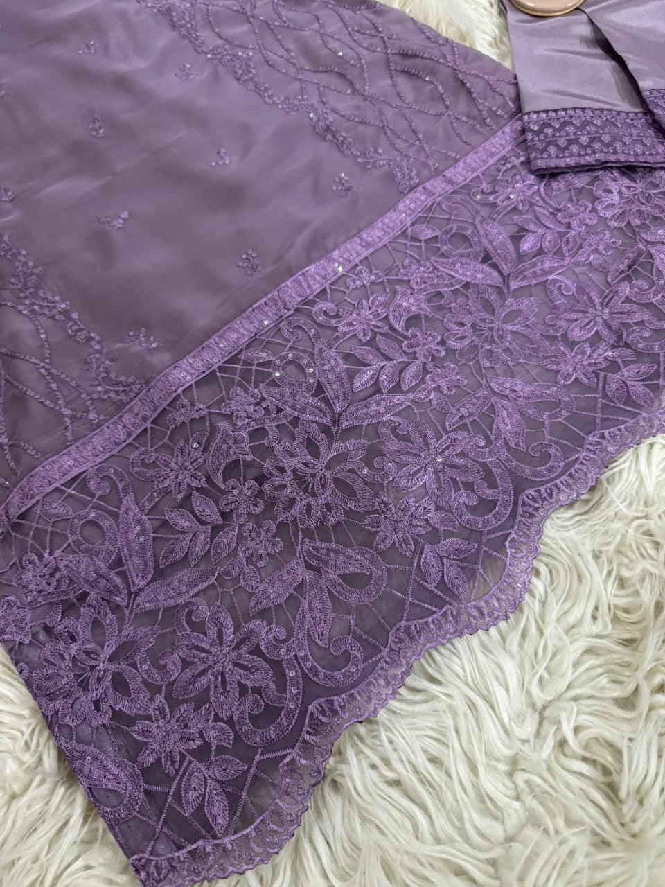 Chikankari Sequins Embroidered - Stitched 3pc