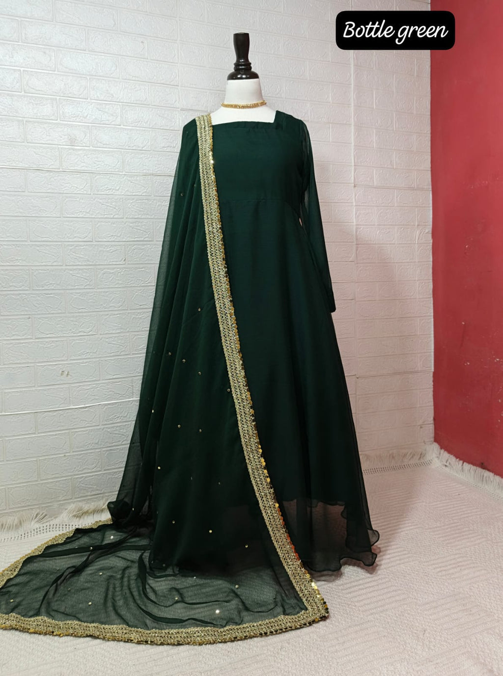 Crinkle Chiffon Anarkali Maxi – 2PC Ready to Wear