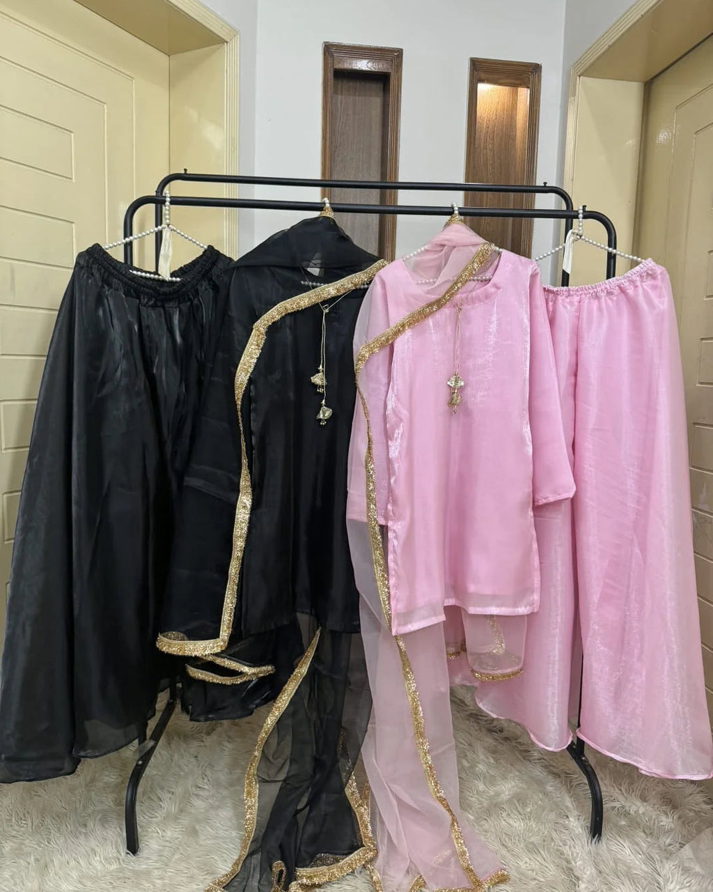 Shesha Silk Flairy Sharara 3-Piece Set