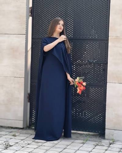 Cape Maxi – Elegant Chiffon Long Dress